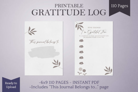 Download Gratitude Journal Ready to Upload KDP - Ready to upload Collection